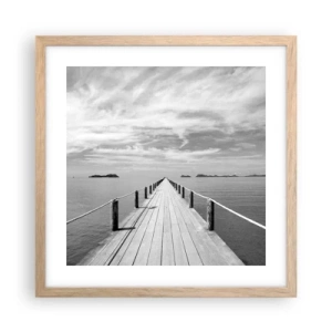 Plakat w ramie jasny dąb - A może podróż… - 40x40 cm