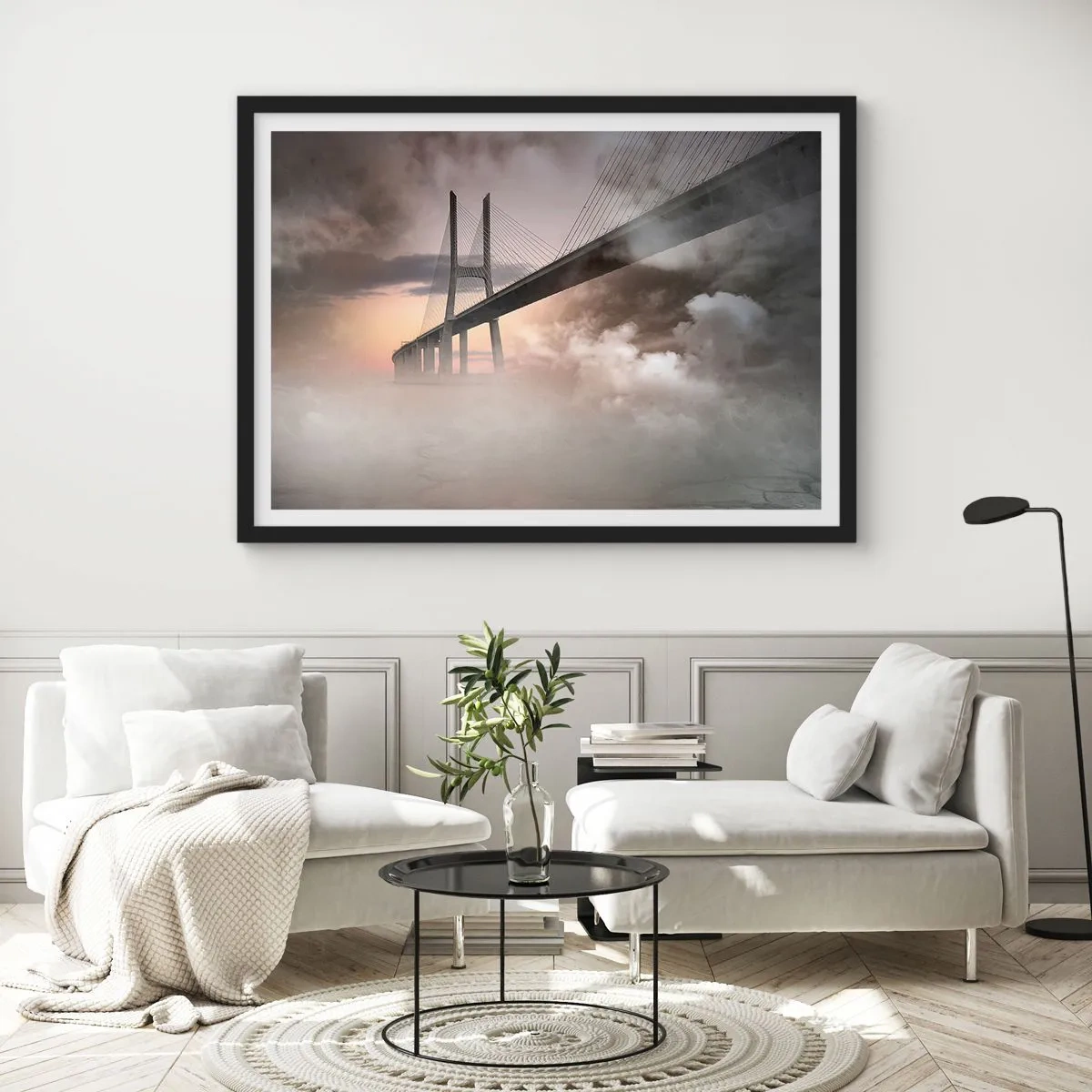 Plakat w czarnej ramie - Nad rzeką, której nie ma - 40x30 cm