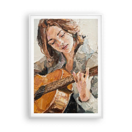 Plakat w białej ramie - Koncert na gitarę i dziewczęce serce - 70x100 cm