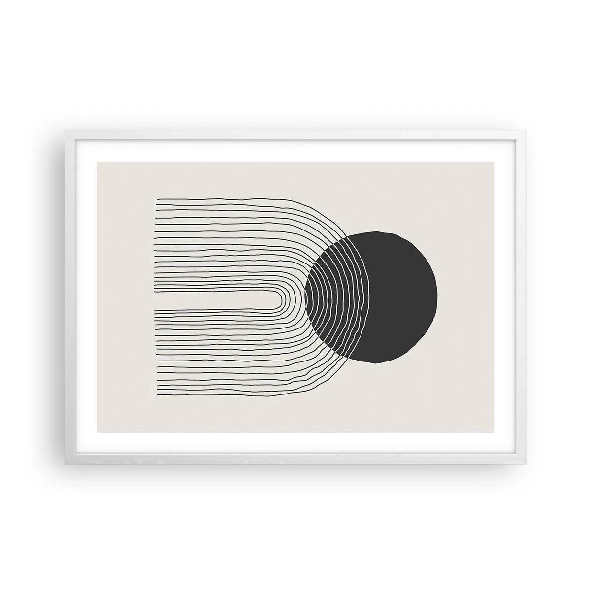 Plakat w białej ramie - Drżenie i pewność - 70x50 cm