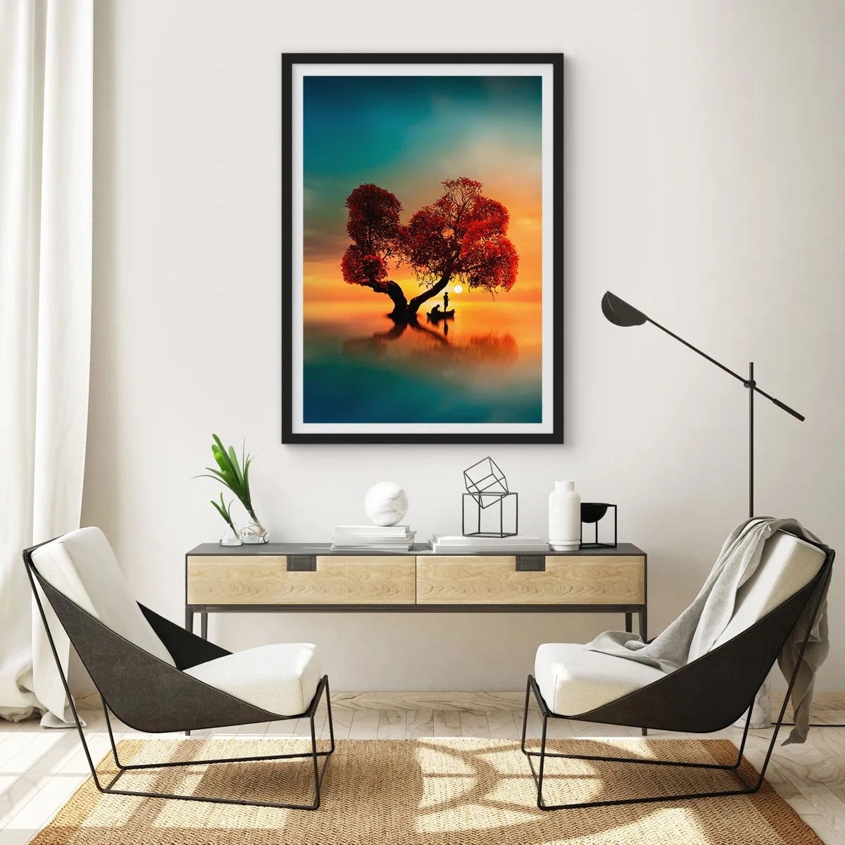 Plakat w czarnej ramie - Oddaleńcy i ciszyzna bezświata - 40x50 cm