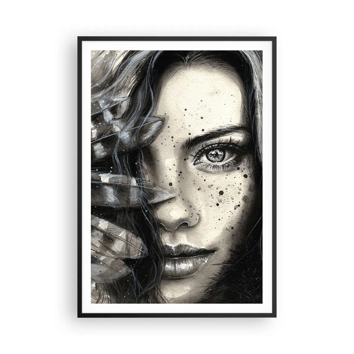 Plakat w czarnej ramie - Dzika piękność - 70x100 cm