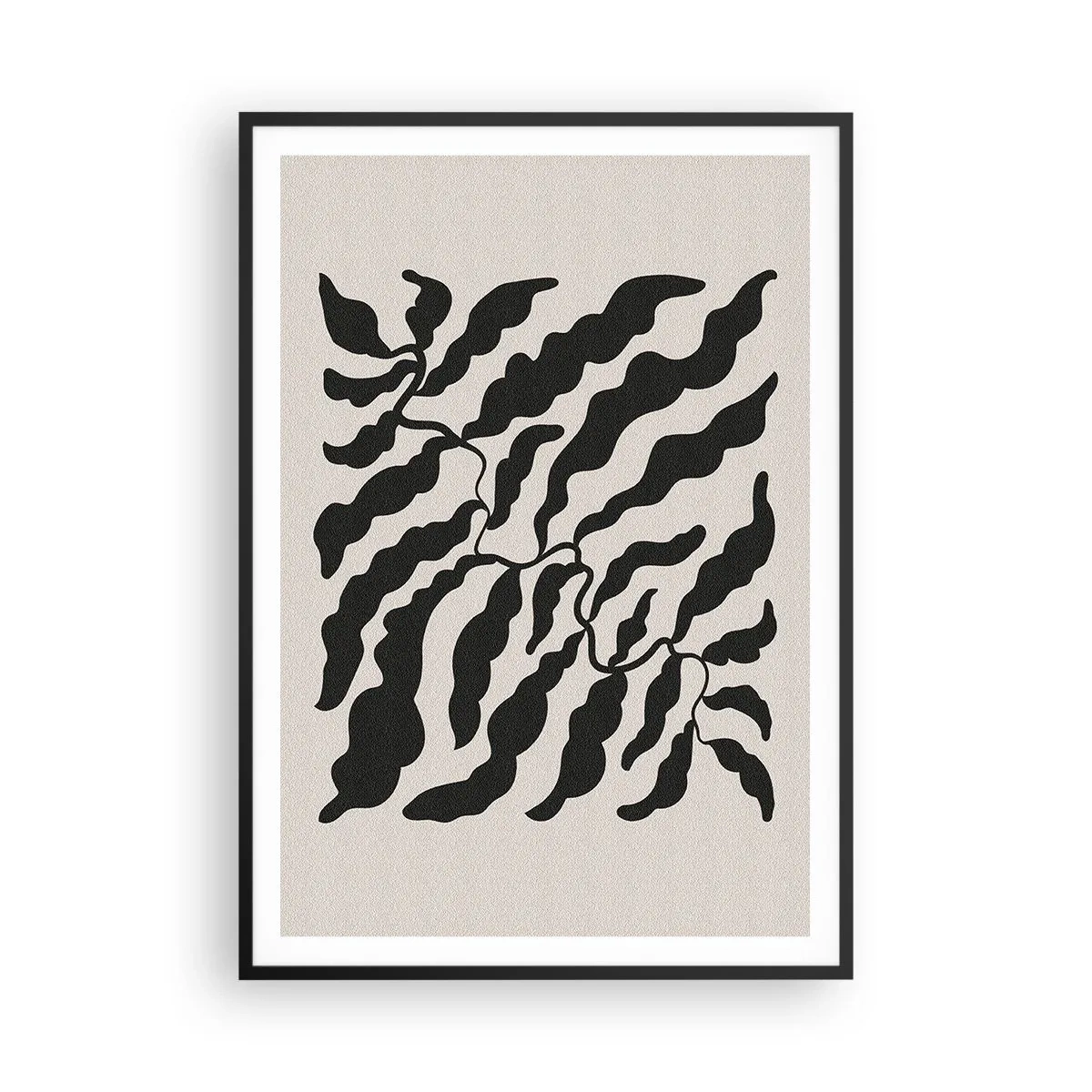 Plakat w czarnej ramie - Natura kwadratu - 70x100 cm