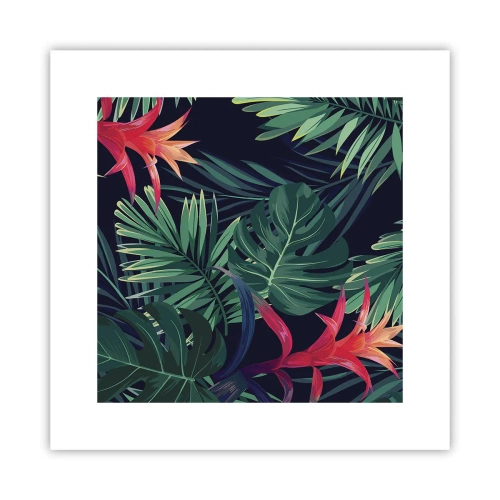 Plakat - Zapłonąć w zieleni - 30x30 cm