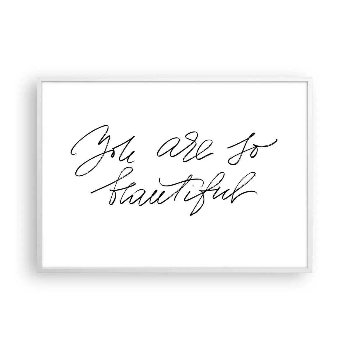 Plakat w białej ramie - Naprawdę, uwierz… - 100x70 cm