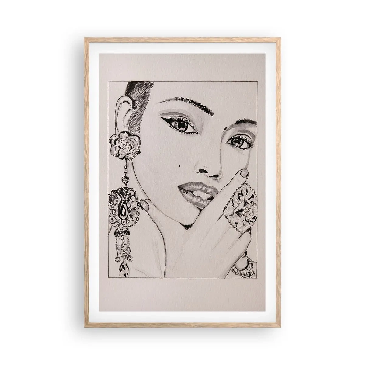 Plakat w ramie jasny dąb - Najpiękniejszy klejnot - 61x91 cm