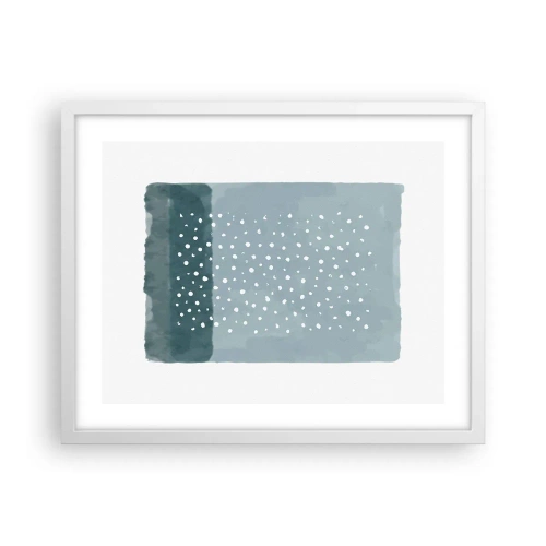 Plakat w białej ramie - Wyrosłe na błękicie - 50x40 cm