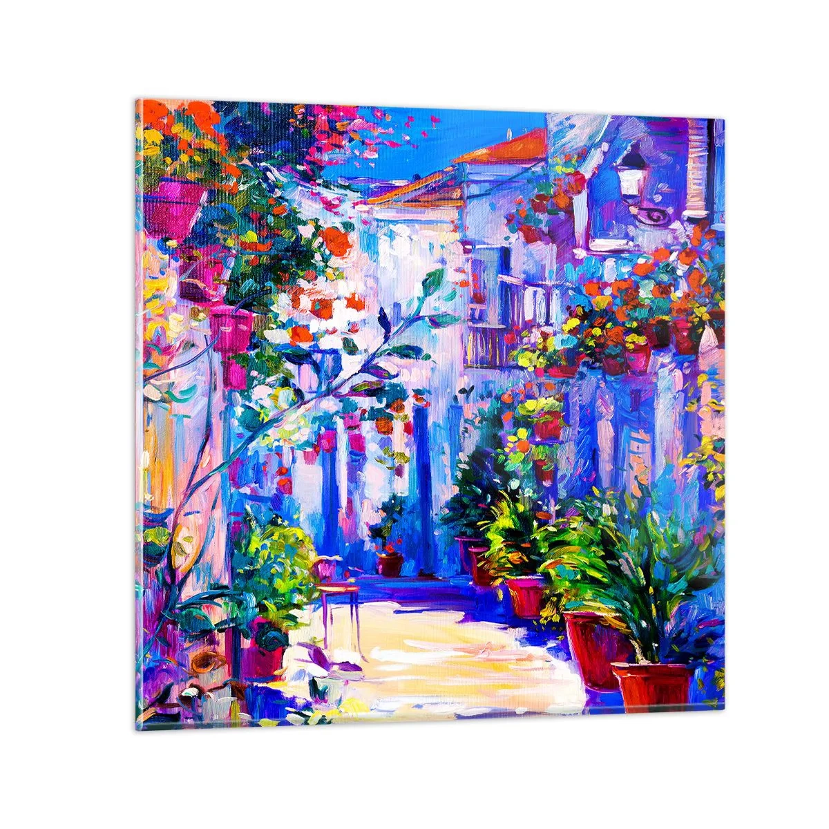 Obraz na szkle - Impresja - włoska uliczka - 60x60 cm