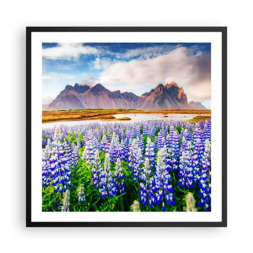 Plakat w czarnej ramie - Siła i surowość obok łagodności - 60x60 cm