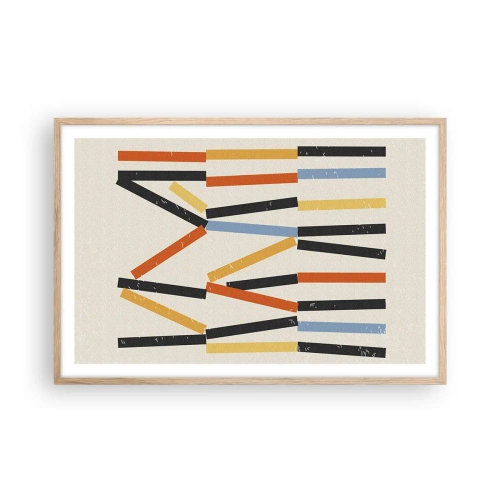 Plakat w ramie jasny dąb - Kompozycja na poziomie - 91x61 cm