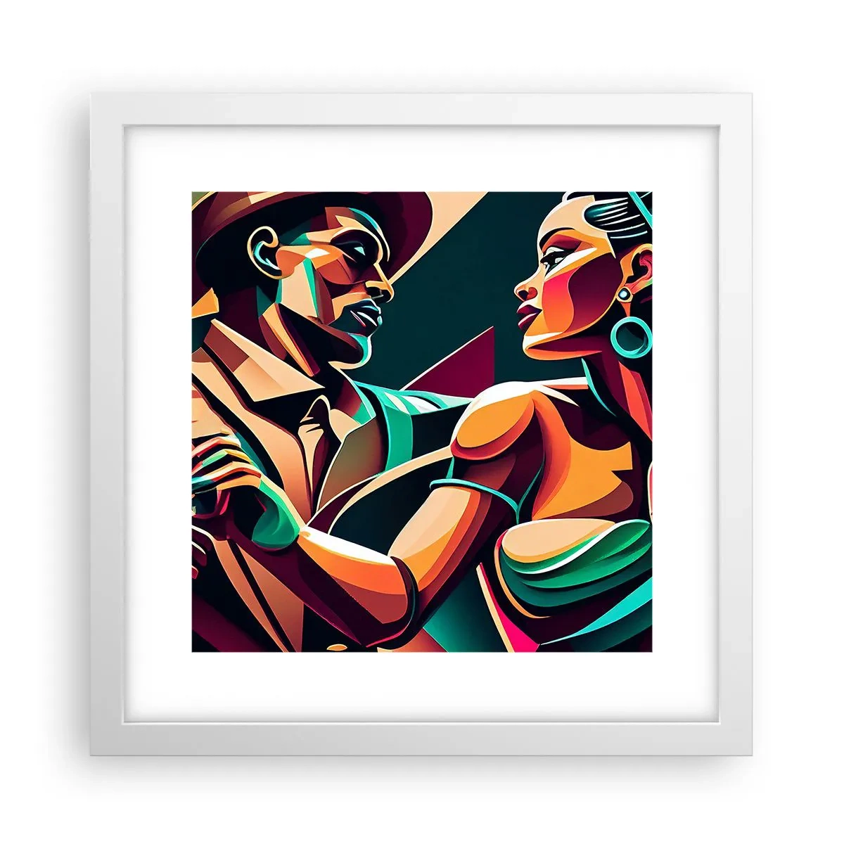 Plakat w białej ramie - W rytmie serca - 30x30 cm