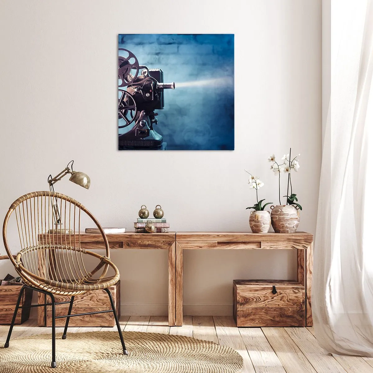 Obraz na płótnie - W starym kinie - 70x70 cm