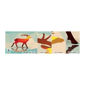 Fototapeta Próbka Samoprzylepna Deluxe Sticker - Geometryczny jeleń - Zwierzęta, Jeleń, Figura Geometryczna - 100x30 cm