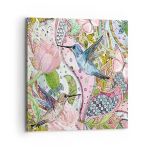 Obraz na płótnie - Wplątane w pnączach - 70x70 cm