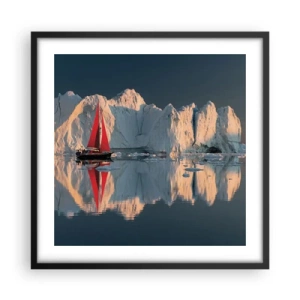 Plakat w czarnej ramie - Na krańcu świata - 50x50 cm