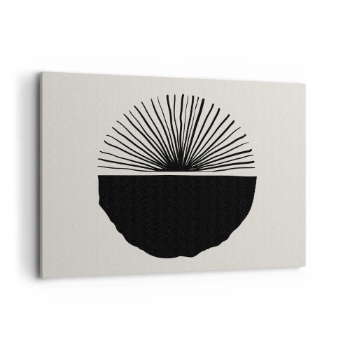 Obraz na płótnie - Minimalistyczny czarny motyw na jasnym tle - 100x70cm - Wachlarz możliwości - Nowoczesna dekoracja ścienna do salonu, kuchni i sypialni ARTTOR