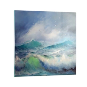 Obraz na szkle - "Wicher z tryumfem zawył…' - 70x70 cm