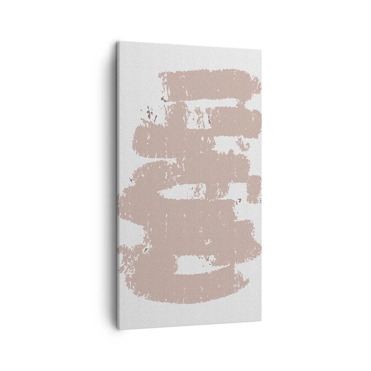 Obraz na płótnie - Abstrakcja w łagodnym różu - 45x80 cm