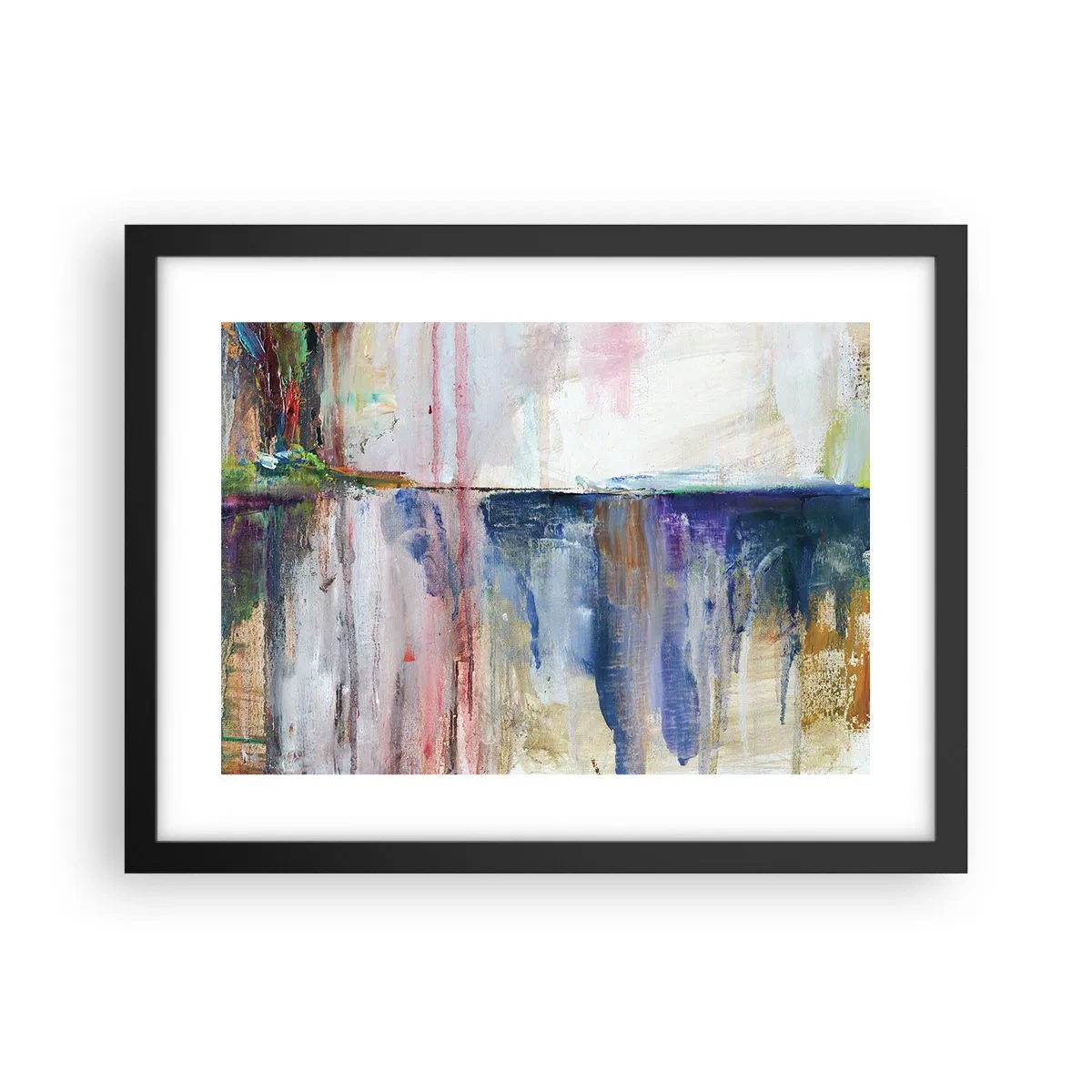 Plakat w czarnej ramie - Barwne wrażenia i skojarzenia - 40x30 cm