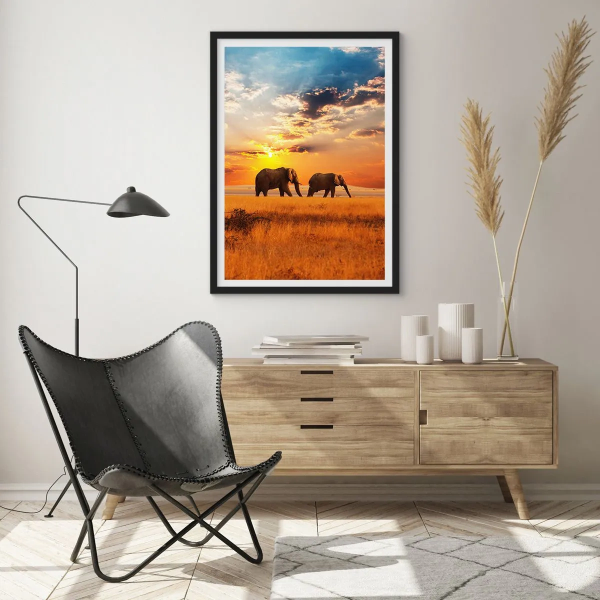Plakat w czarnej ramie - Rodzinna przechadzka - 40x50 cm