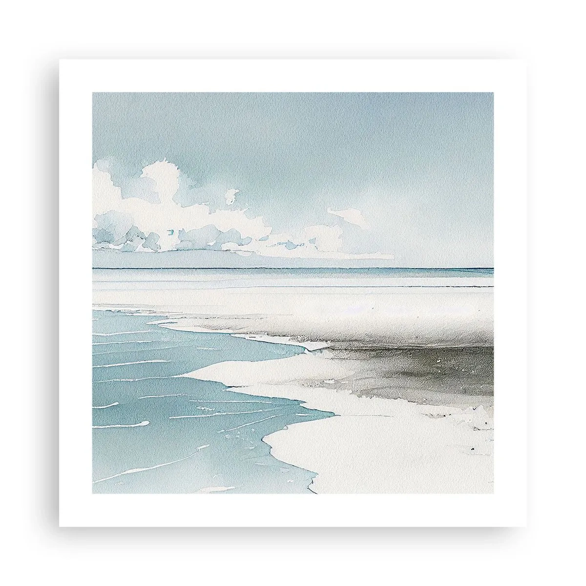 Plakat - Łagodny przypływ - 50x50 cm