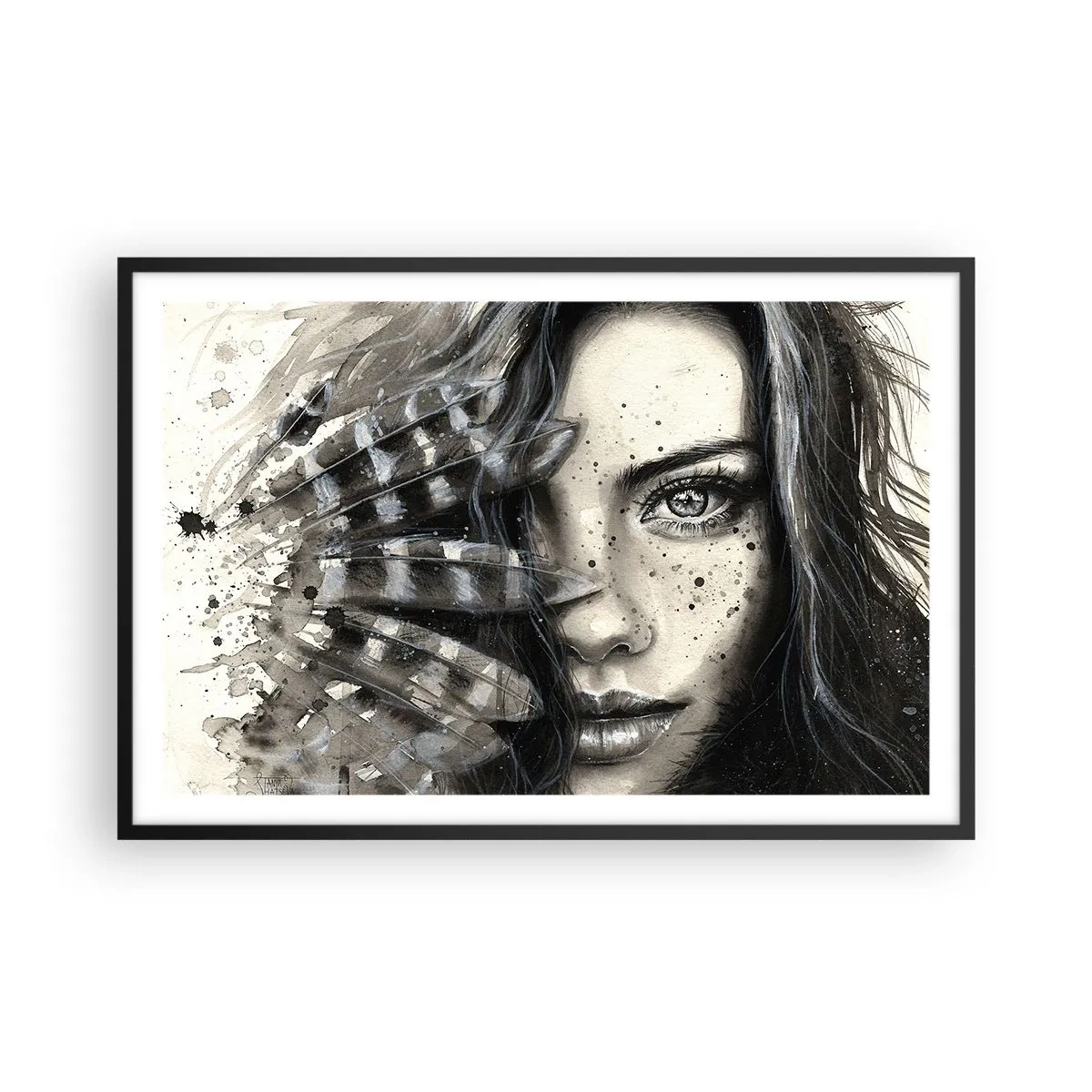 Plakat w czarnej ramie - Dzika piękność - 91x61 cm