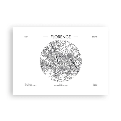Plakat - Anatomia Florencji - 70x50 cm