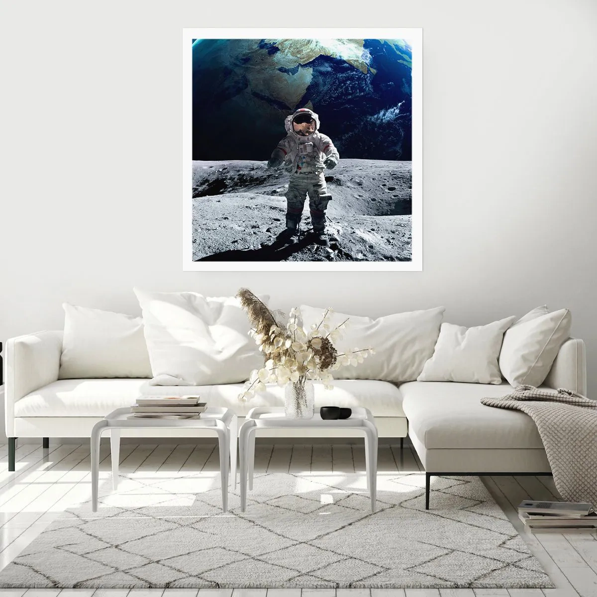 Plakat - Pozdrowienia z Księżyca - 30x30 cm
