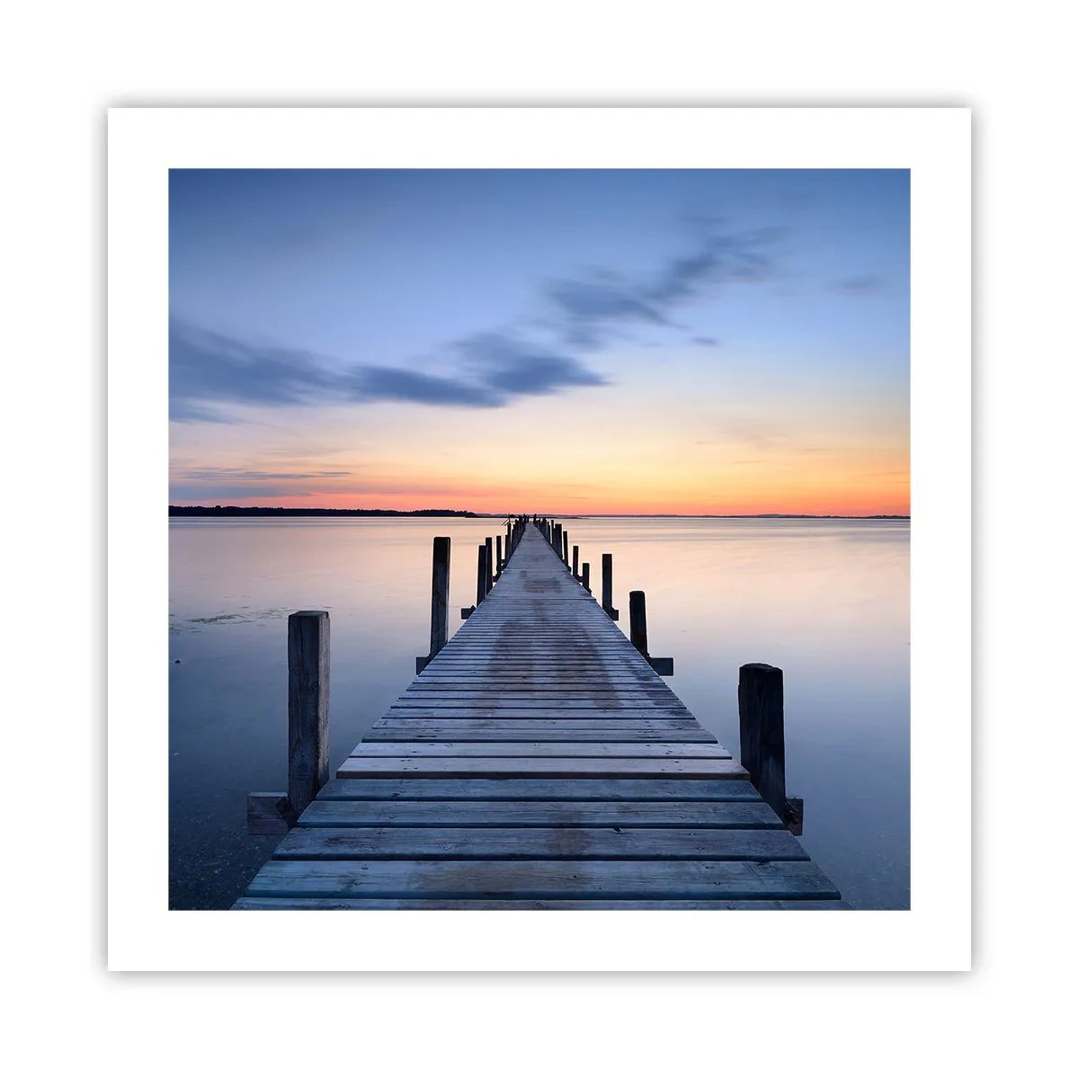 Plakat - Spokój pogodnego zmierzchu - 50x50 cm