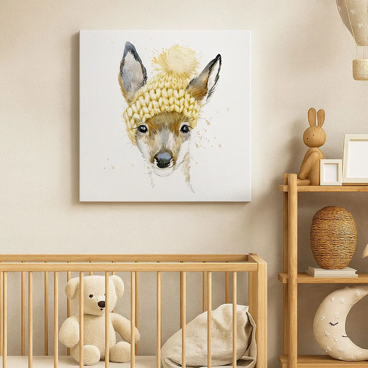 Obraz na płótnie - Na zimę w śnieżnym lesie - 30x30 cm