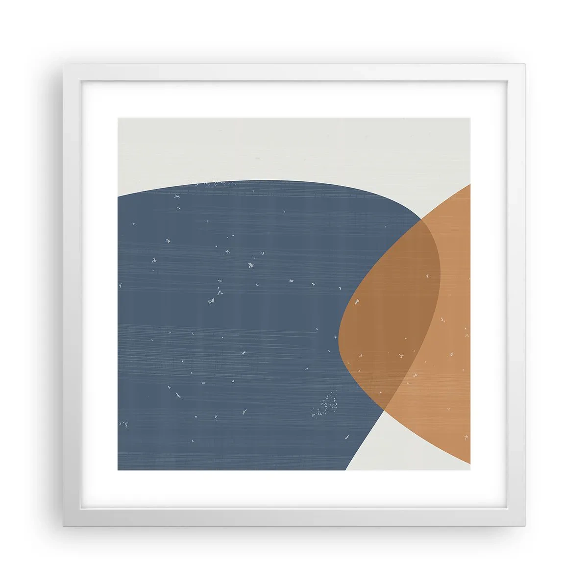 Plakat w białej ramie - Owale i wpływy - 40x40 cm