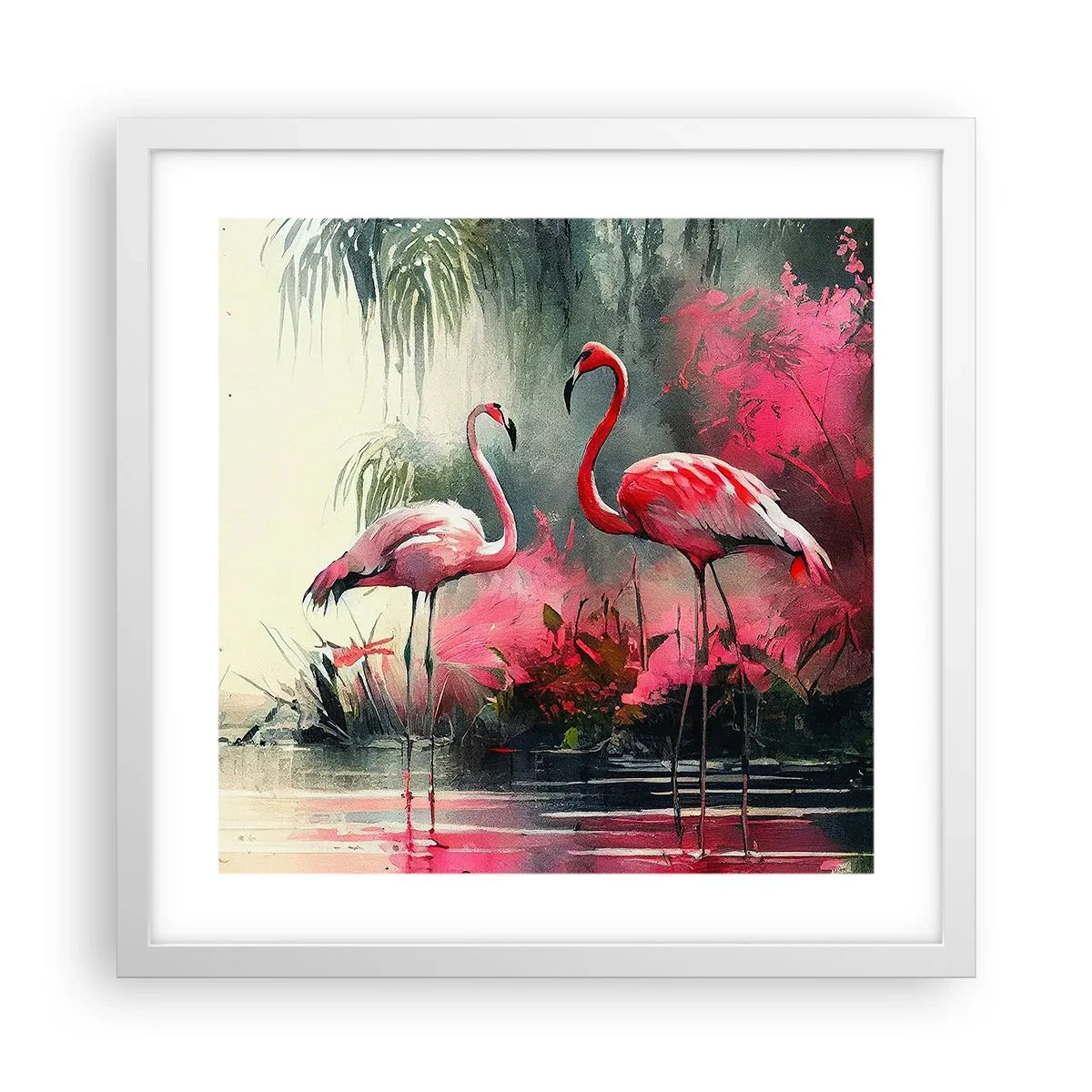 Plakat w białej ramie - Lekcja naturalnego wdzięku - 40x40 cm