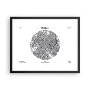 Plakat w czarnej ramie - Anatomia Rzymu - 50x40 cm