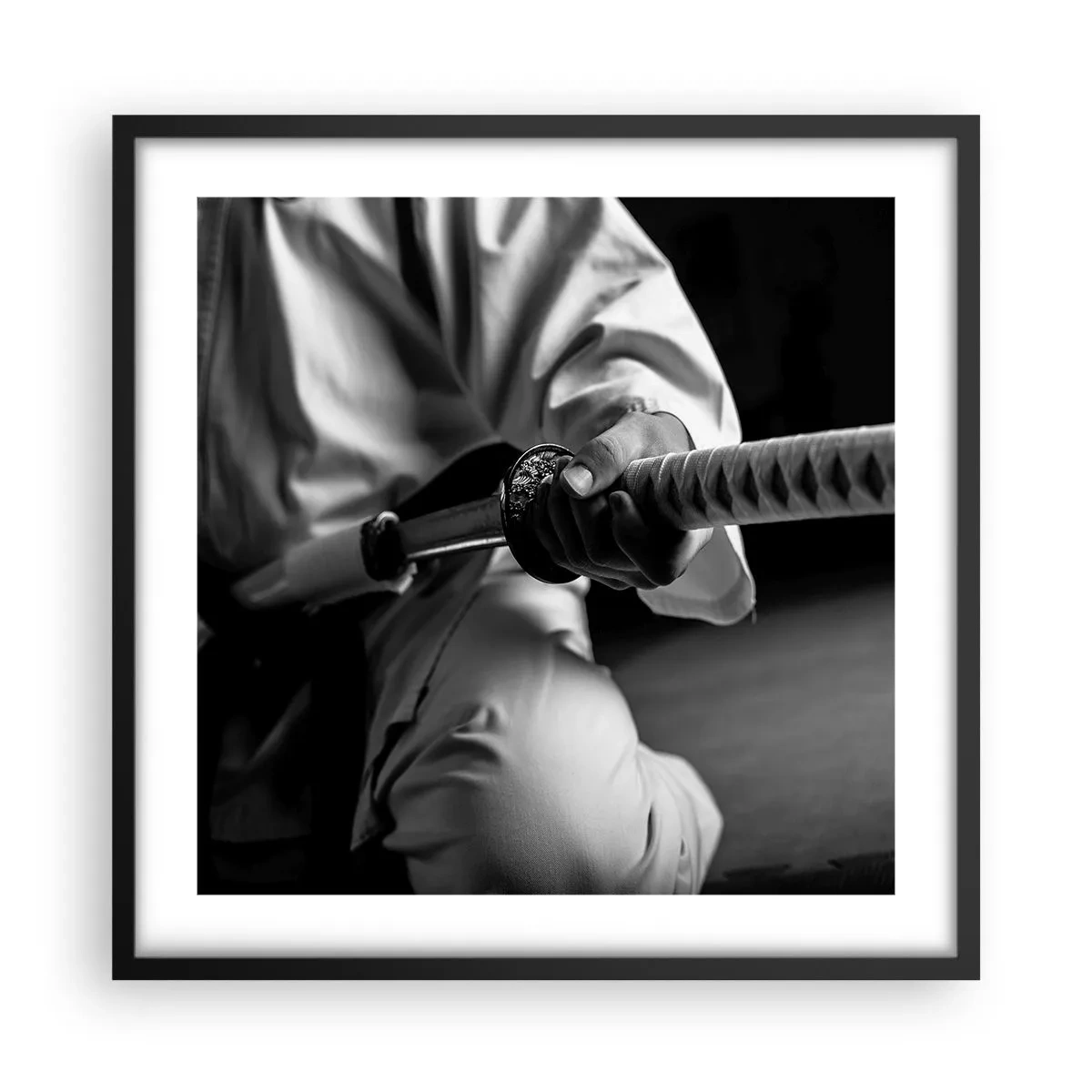 Plakat w czarnej ramie - Dusza wojownika - 50x50 cm