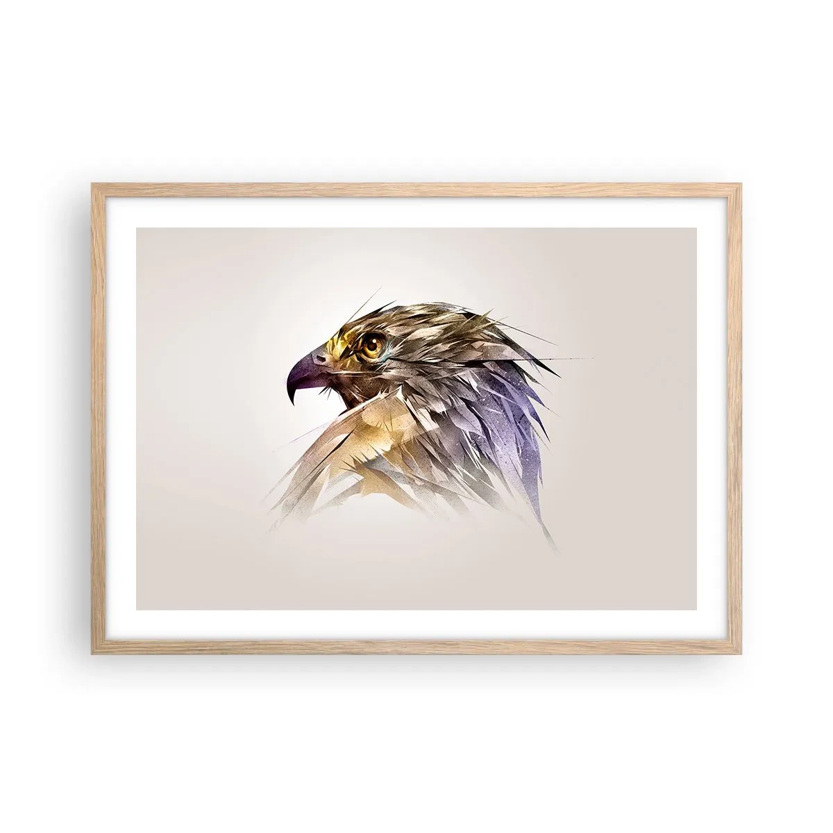 Plakat w ramie jasny dąb - Portret wojownika - 70x50 cm