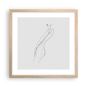 Plakat w ramie jasny dąb - Zaledwie obietnica - 40x40 cm