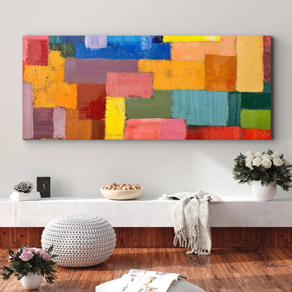 Obraz na płótnie - Każdy inny, wszystkie barwne - 100x40 cm