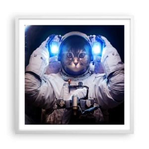 Plakat w białej ramie - Houston, macie problem - 60x60 cm