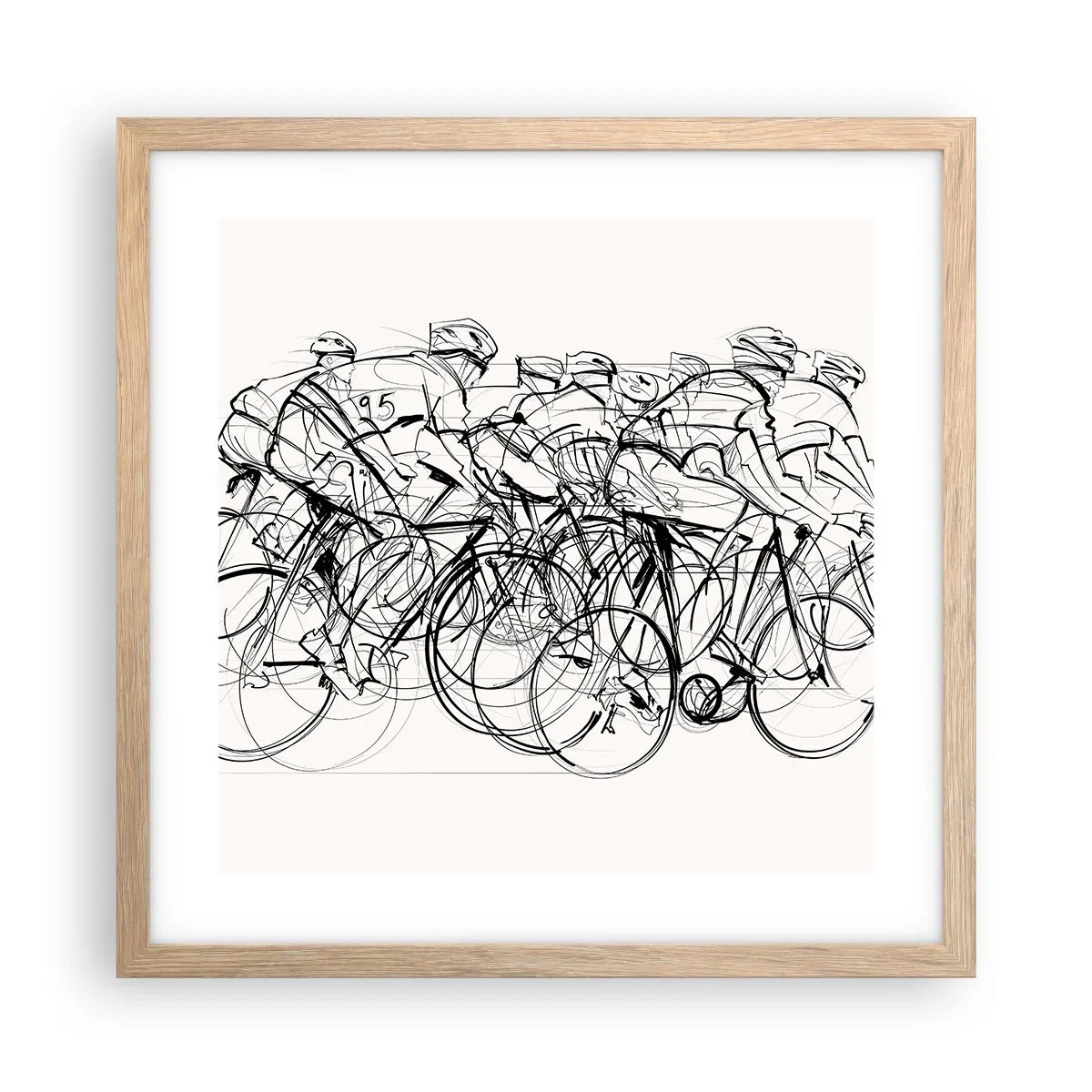 Plakat w ramie jasny dąb - Wespół w zespół - 40x40 cm