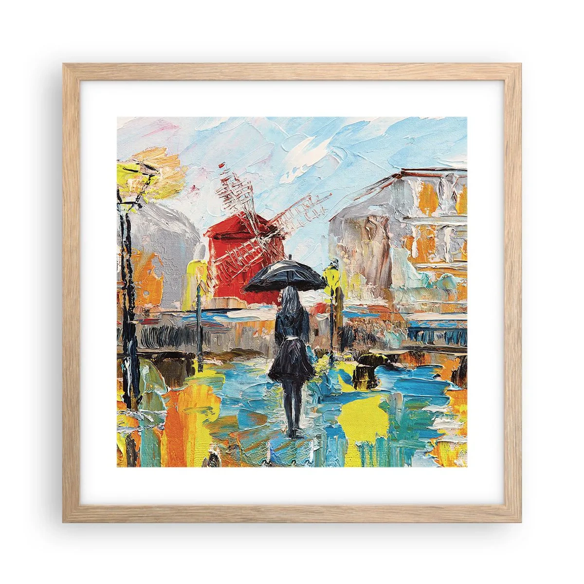 Plakat w ramie jasny dąb - Paryskie legendy - 40x40 cm