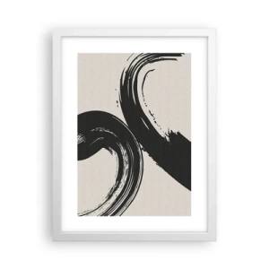 Plakat w białej ramie - Zamaszyście i koliście - 30x40 cm