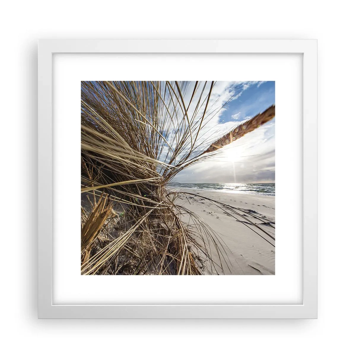 Plakat w białej ramie - Spotkanie żywiołów - 30x30 cm