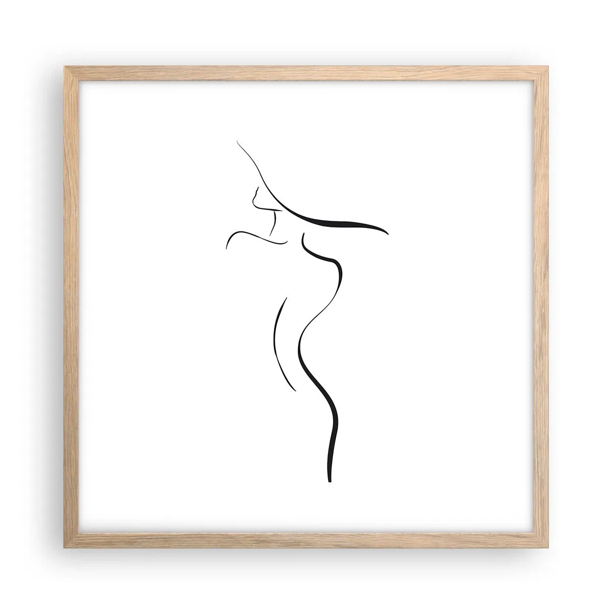 Plakat w ramie jasny dąb - Nieuchwytna jak fala - 50x50 cm