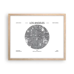 Plakat w ramie jasny dąb - Anatomia Los Angeles - 50x40 cm