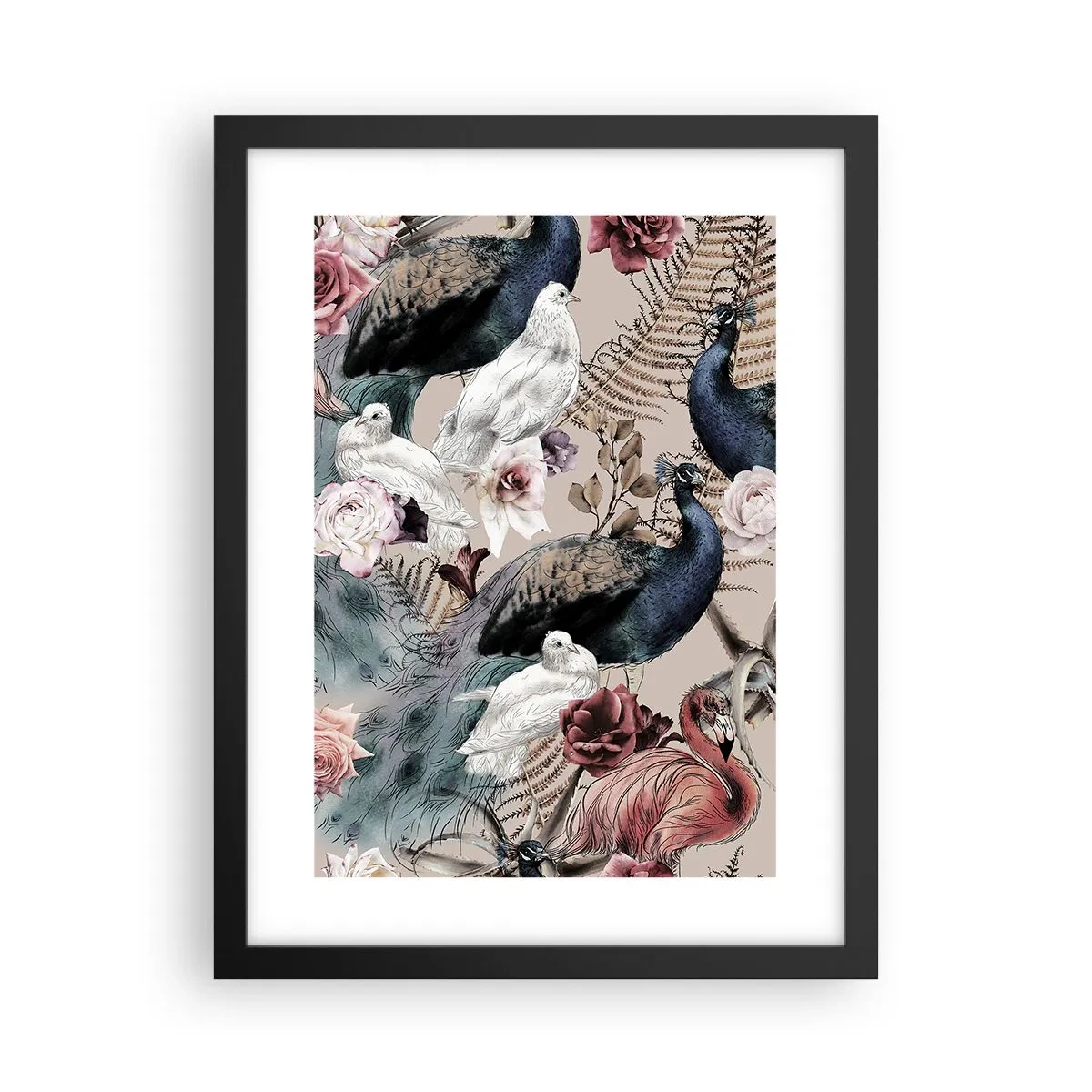 Plakat w czarnej ramie - W pałacowym ogrodzie - 30x40 cm