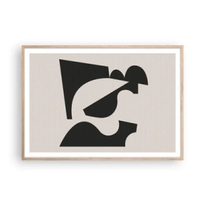 Plakat w ramie jasny dąb - Do samodzielnego składania - 100x70 cm