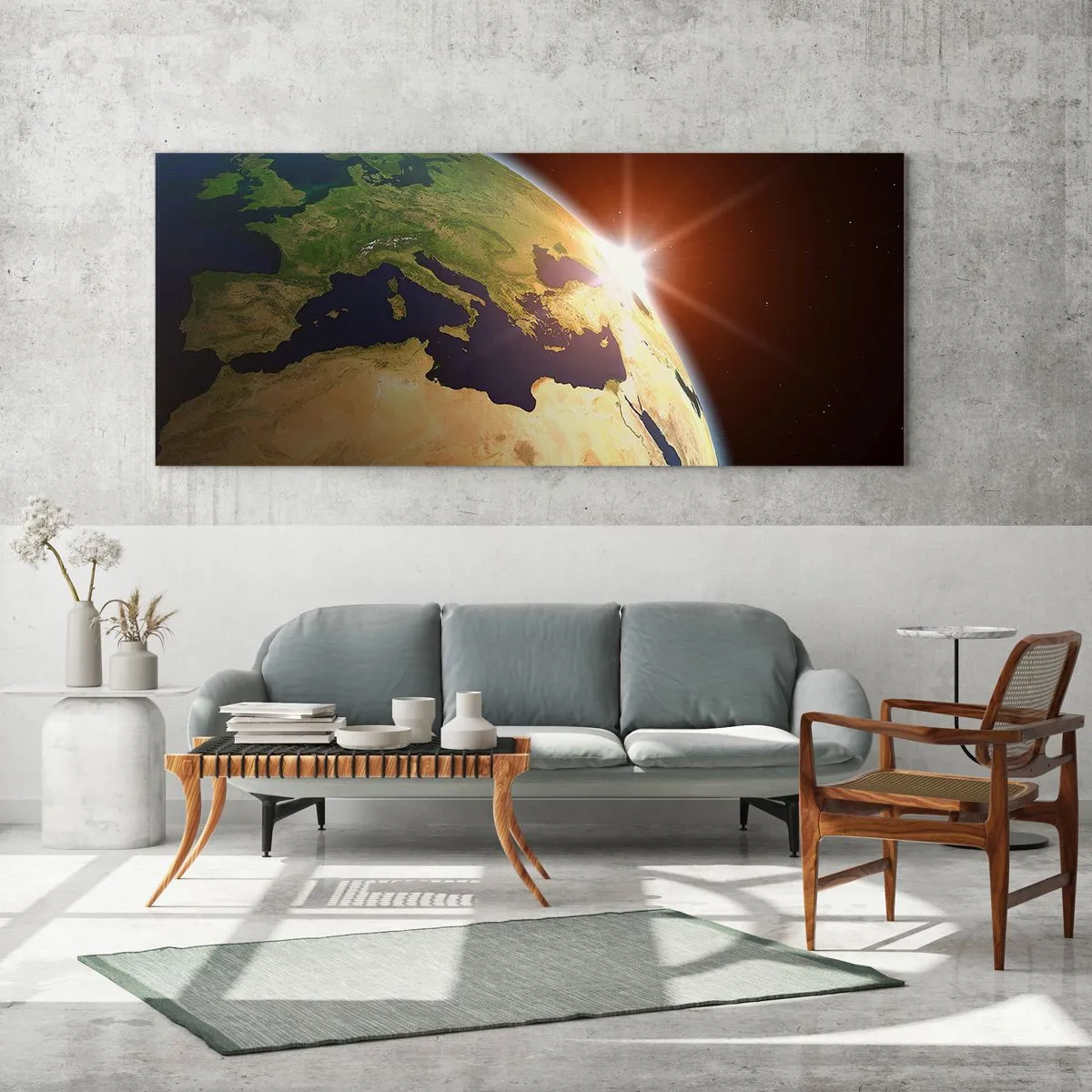 Obraz na szkle - Wschód słońca - 100x40 cm