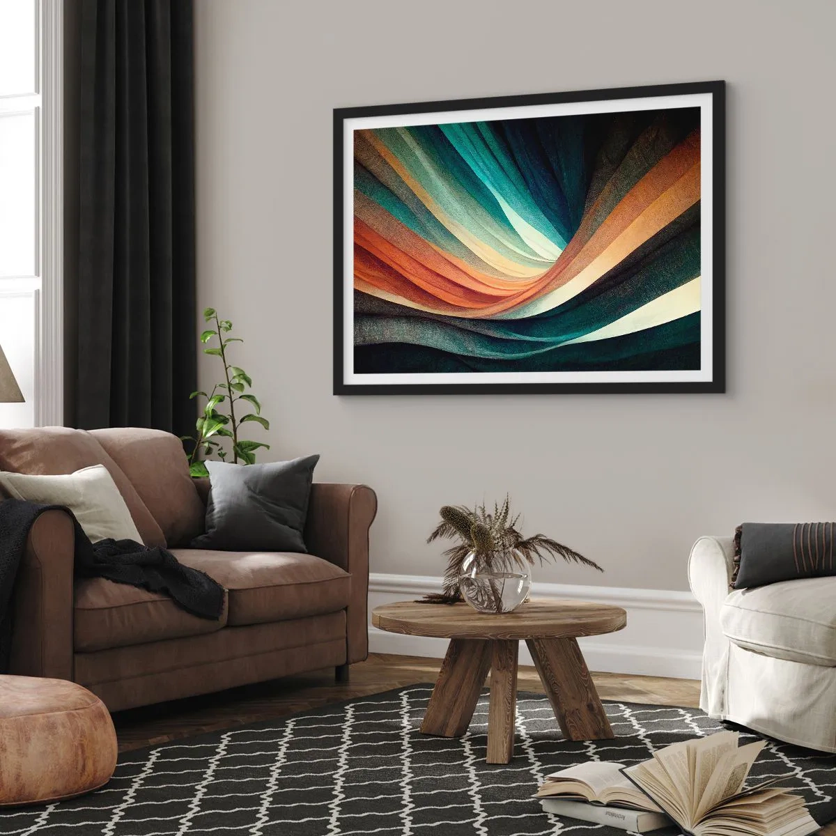 Plakat w czarnej ramie - Utkane z barw - 40x30 cm