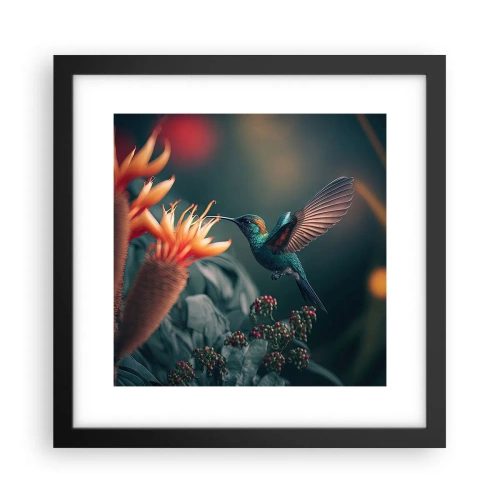 Plakat w czarnej ramie - naprawdę barwne życie - 30x30 cm