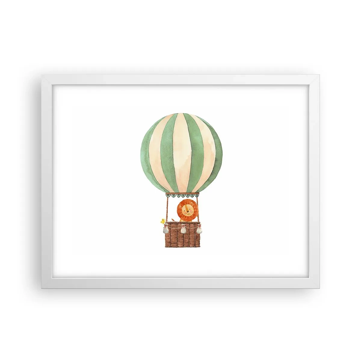 Plakat w białej ramie - Podróże Leona - 40x30 cm
